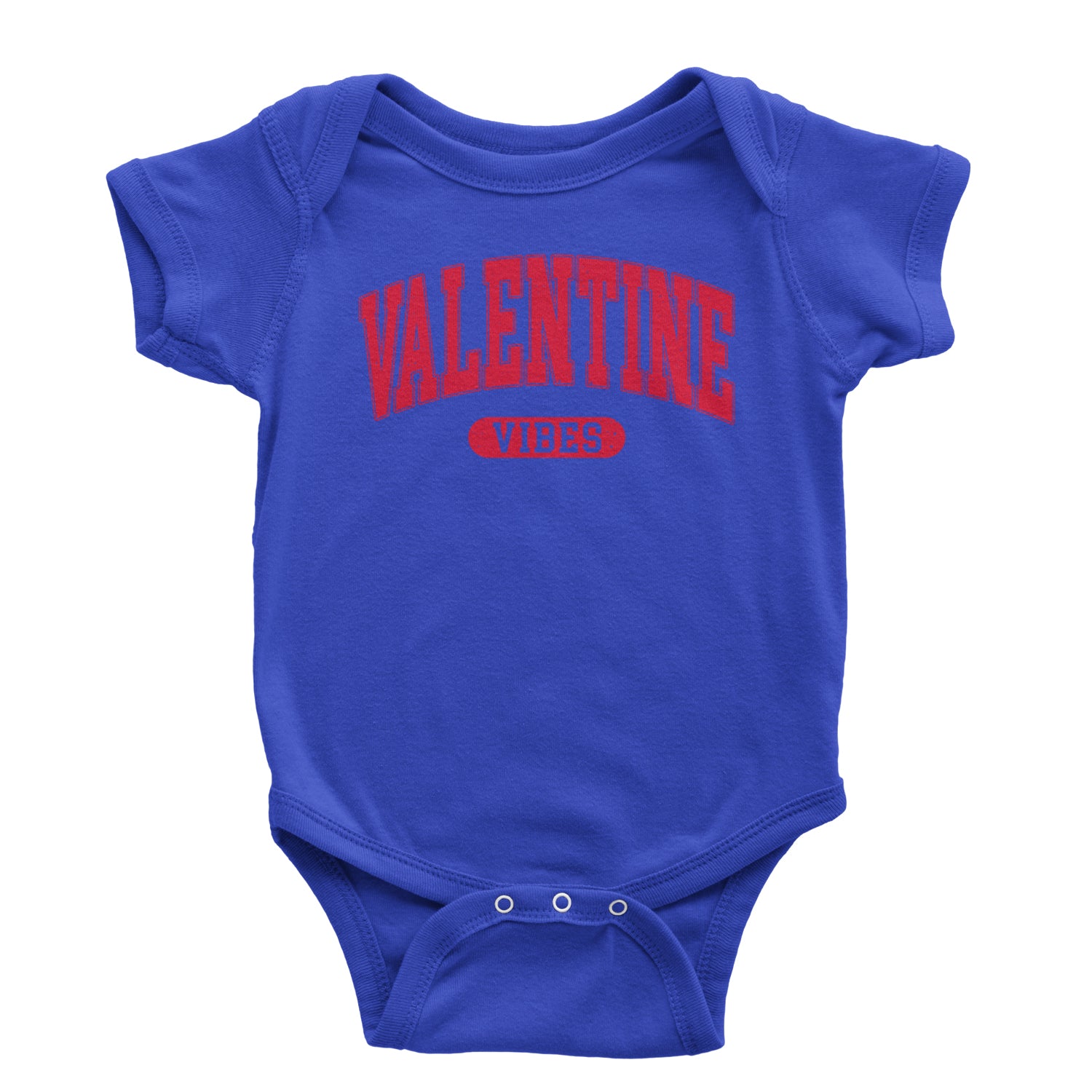 Valentines Vibes Infant One-Piece Romper Bodysuit and Toddler T-shirt Royal Blue