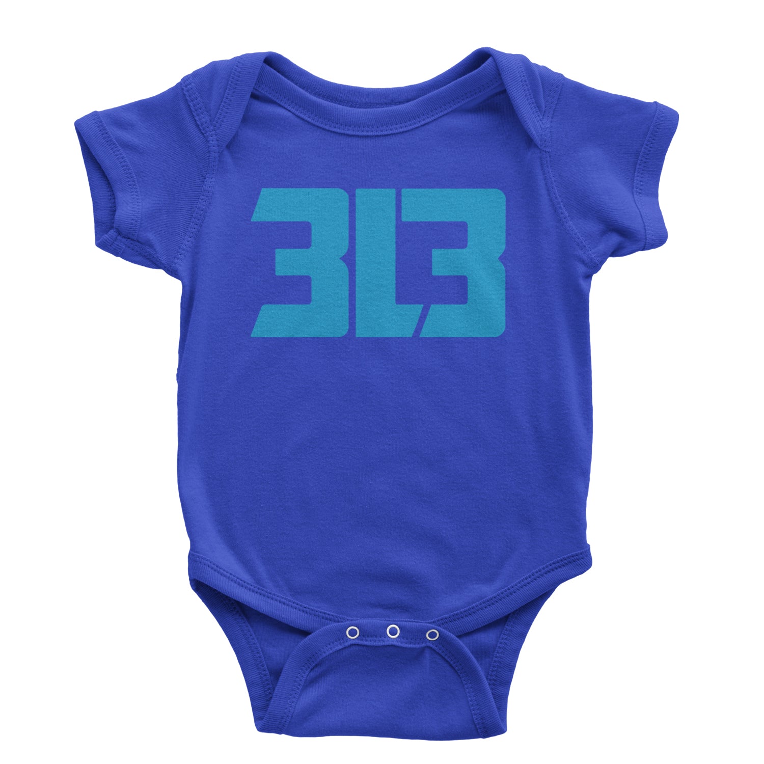 3L3 From The 313 Detroit Football Infant One-Piece Romper Bodysuit and Toddler T-shirt Royal Blue