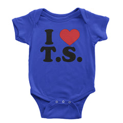 I Heart T.S. Concert Music Lover  Infant One-Piece Romper Bodysuit and Toddler T-shirt Royal Blue