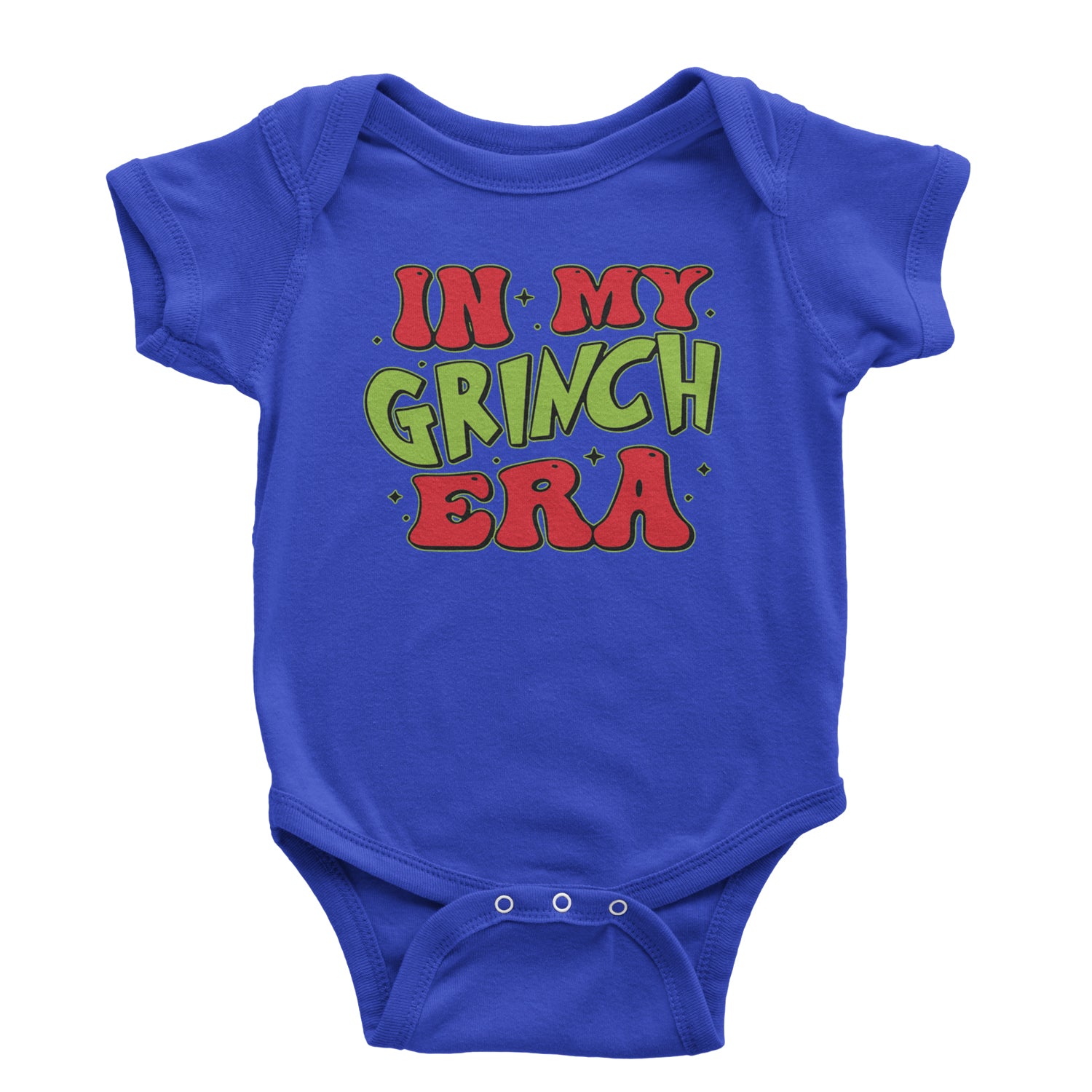 In My Gr-nch Era Jolly Merry Christmas Infant One-Piece Romper Bodysuit and Toddler T-shirt Royal Blue