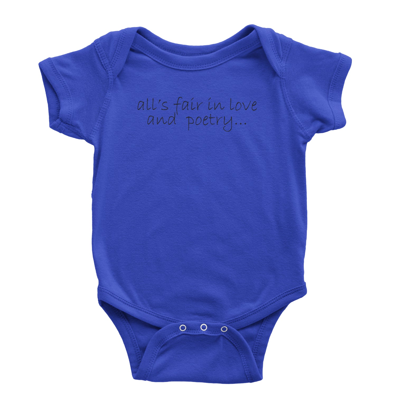 All's Fair In Love And Poetry TTPD Poets Department Infant One-Piece Romper Bodysuit and Toddler T-shirt Royal Blue