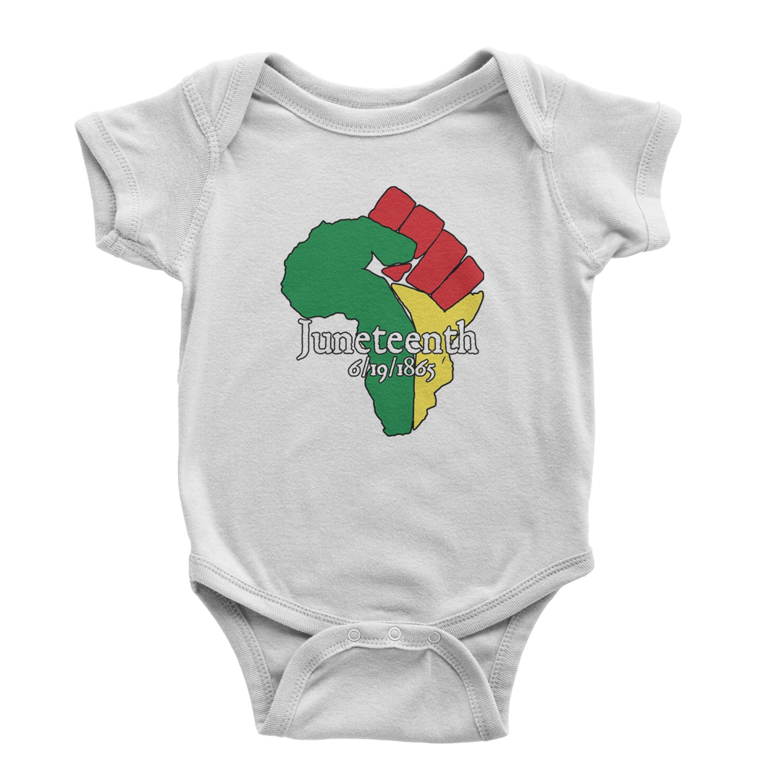 Juneteenth Raised Fist Africa Celebrate Emancipation Day Infant One-Piece Romper Bodysuit and Toddler T-shirt White