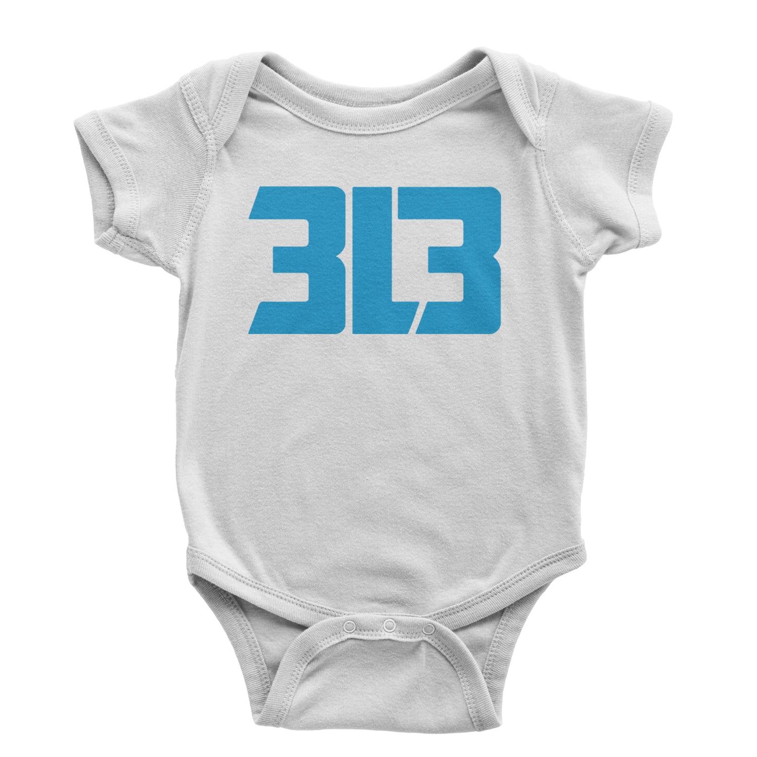 3L3 From The 313 Detroit Football Infant One-Piece Romper Bodysuit and Toddler T-shirt White