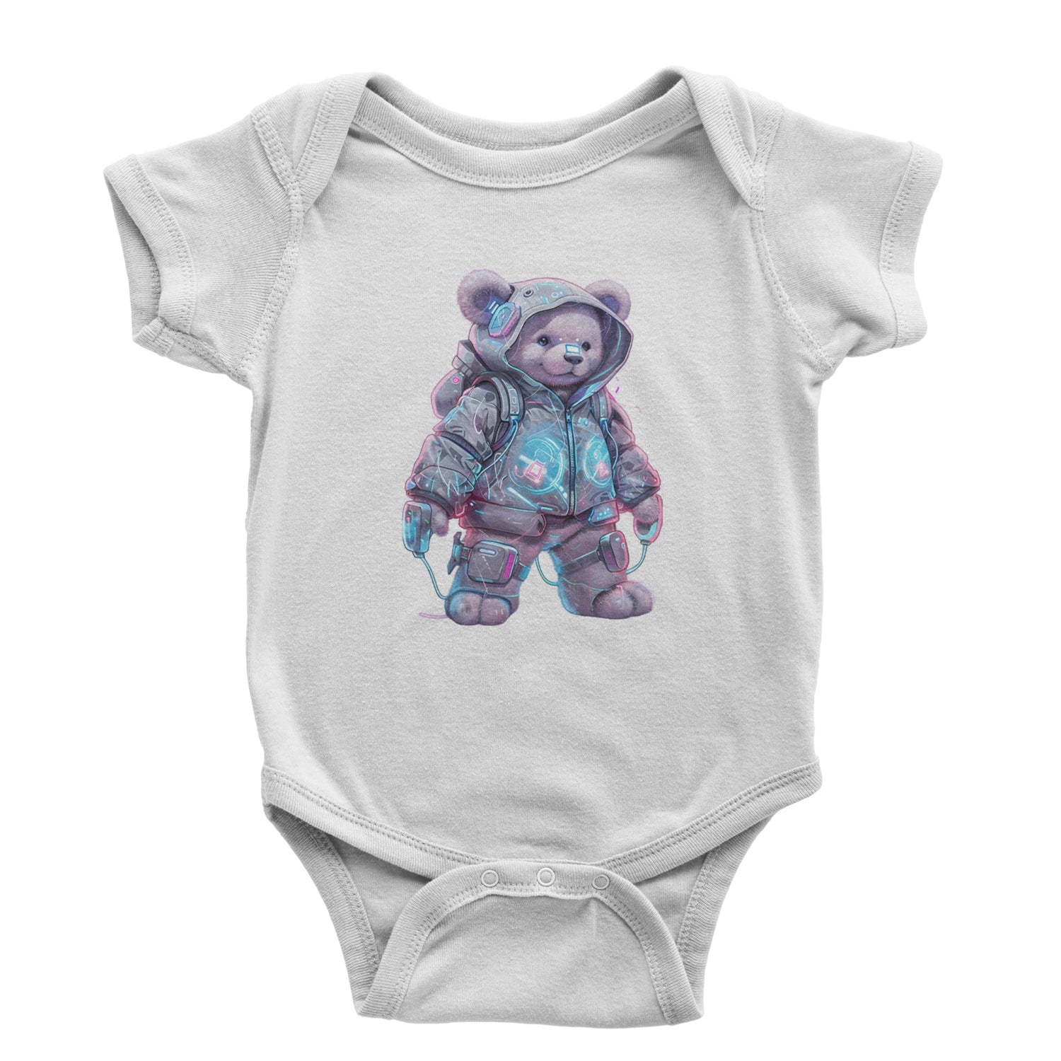 Cyberpunk Adventure Urban Graffiti Bear Infant One-Piece Romper Bodysuit Or Toddler T-shirt Black