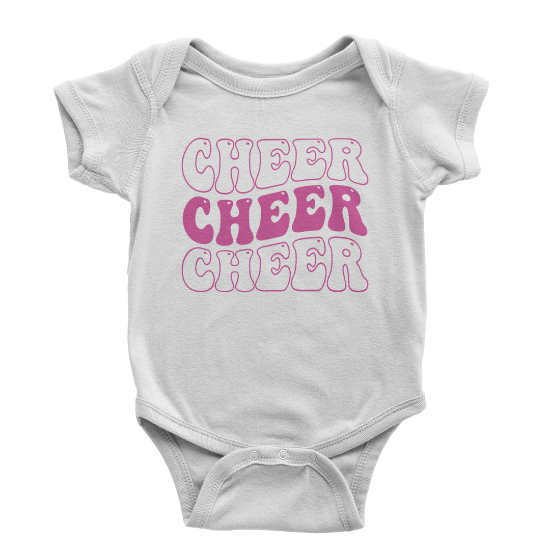Cheer Cheer Cheer Infant One-Piece Romper Bodysuit and Toddler T-shirt White