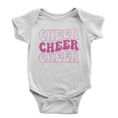 Cheer Cheer Cheer Infant One-Piece Romper Bodysuit and Toddler T-shirt White