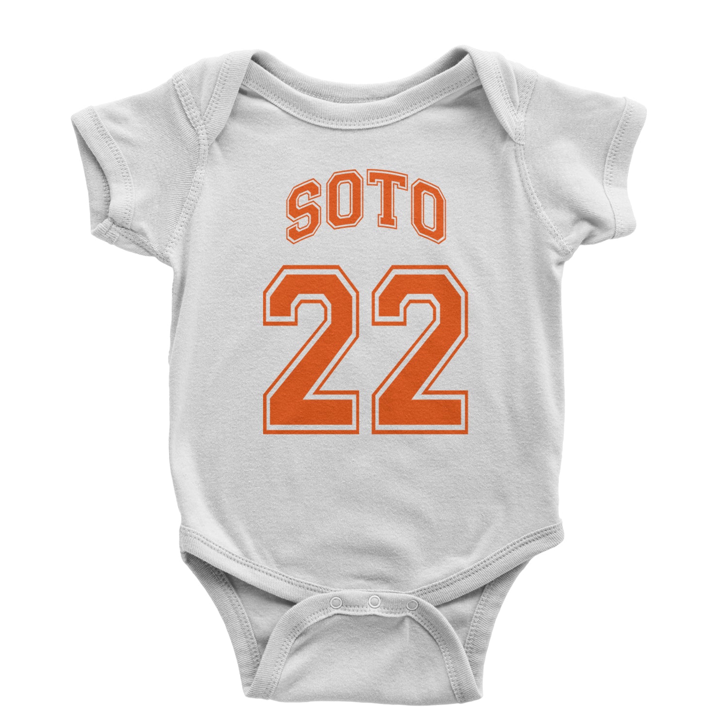 Soto Number 22 Infant One-Piece Romper Bodysuit and Toddler T-shirt White