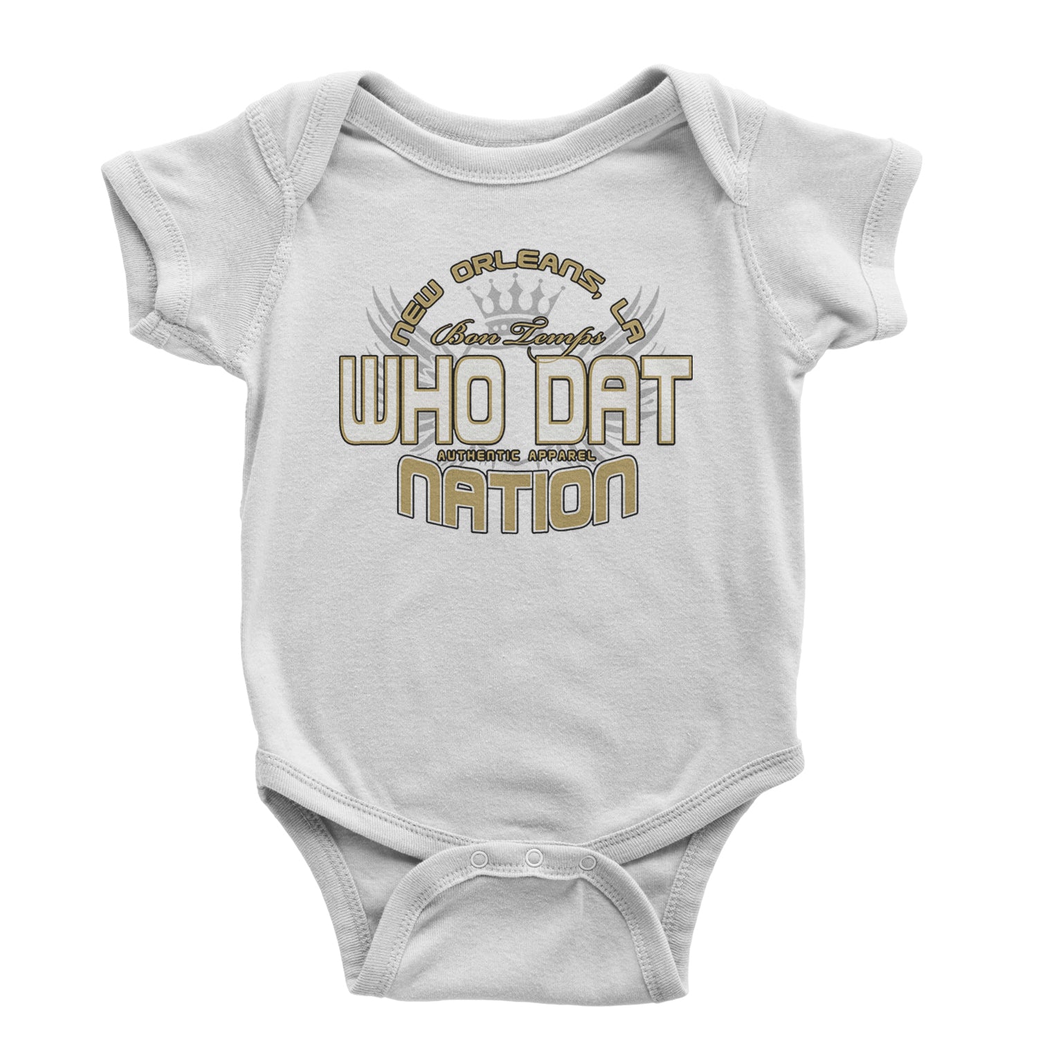 Who Dat Nation New Orleans (Color) Infant One-Piece Romper Bodysuit and Toddler T-shirt Black