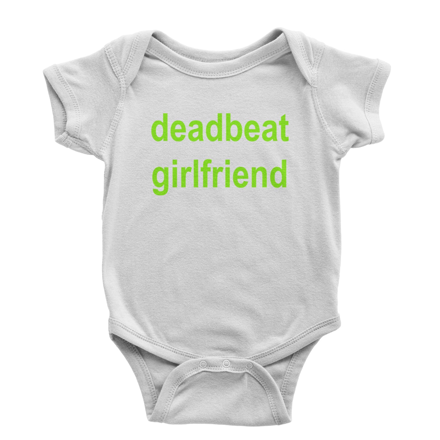 Deadbeat Girlfriend Y2K Slogan Infant One-Piece Romper Bodysuit and Toddler T-shirt Black