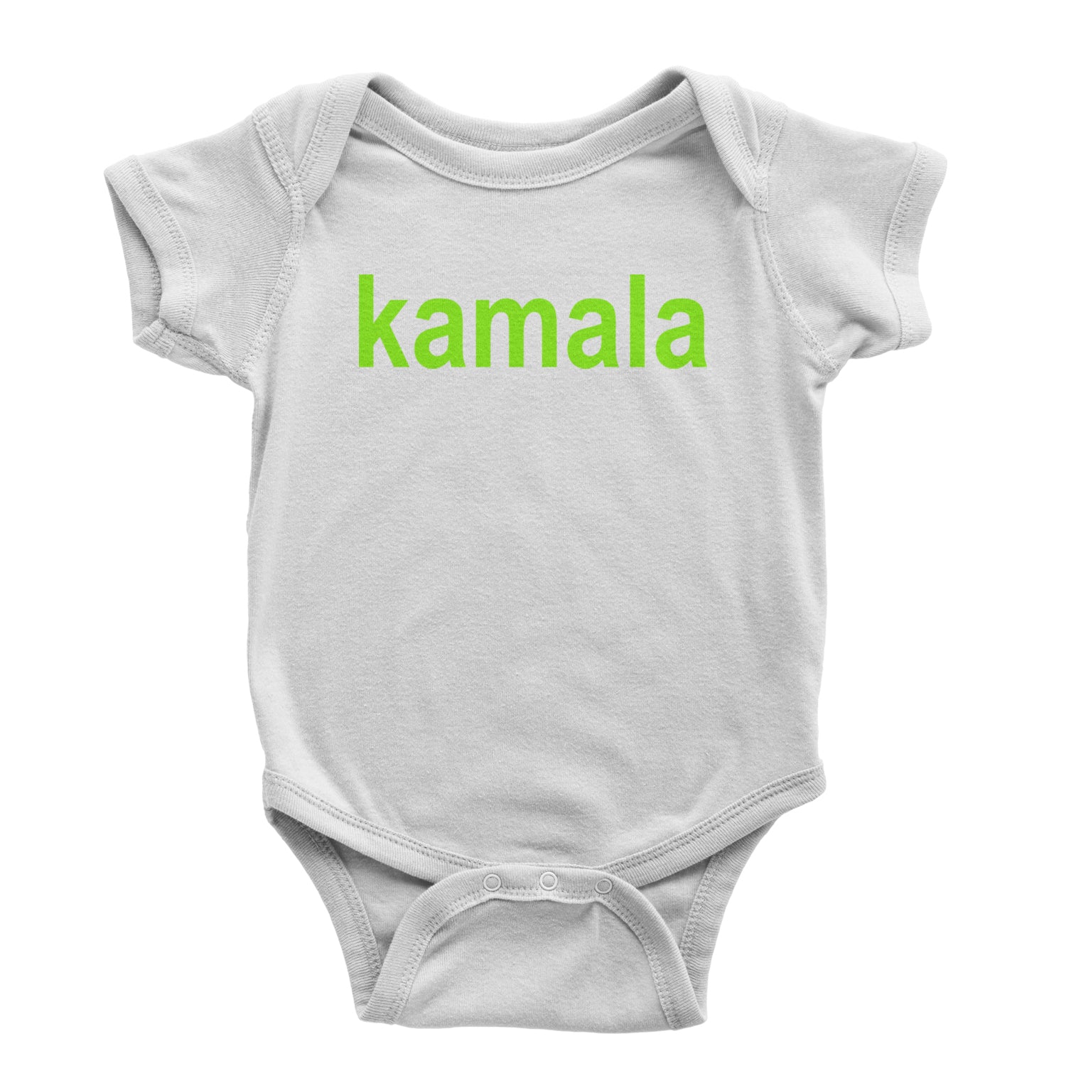 Kamala Bright Green Brat Coconut Tree Infant One-Piece Romper Bodysuit and Toddler T-shirt White