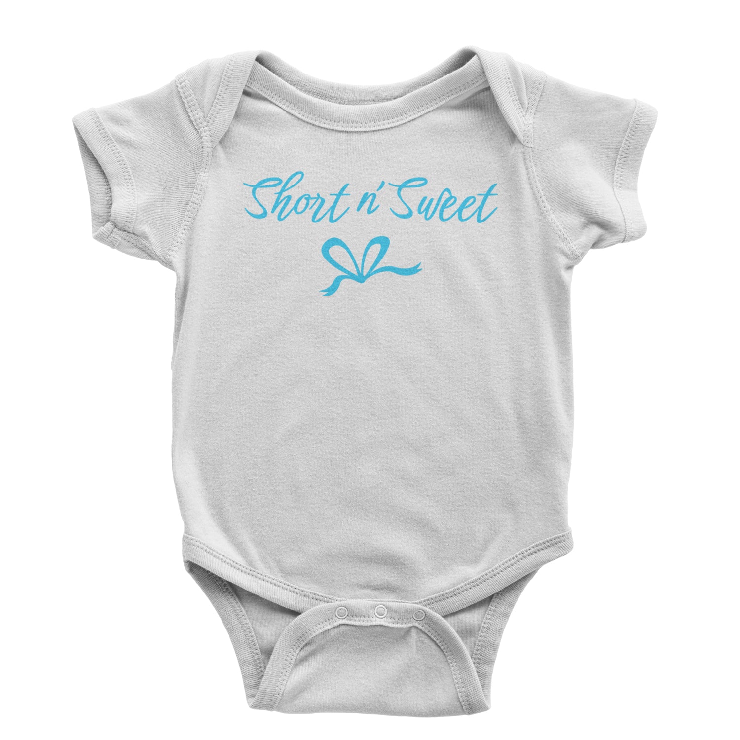 Bow Short N' Sweet Music Infant One-Piece Romper Bodysuit and Toddler T-shirt White