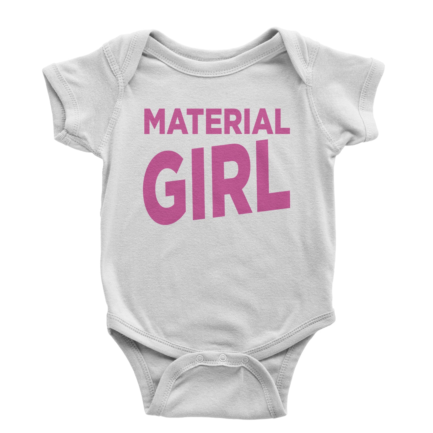 Material Girl 80's Retro Celebration Infant One-Piece Romper Bodysuit and Toddler T-shirt Black