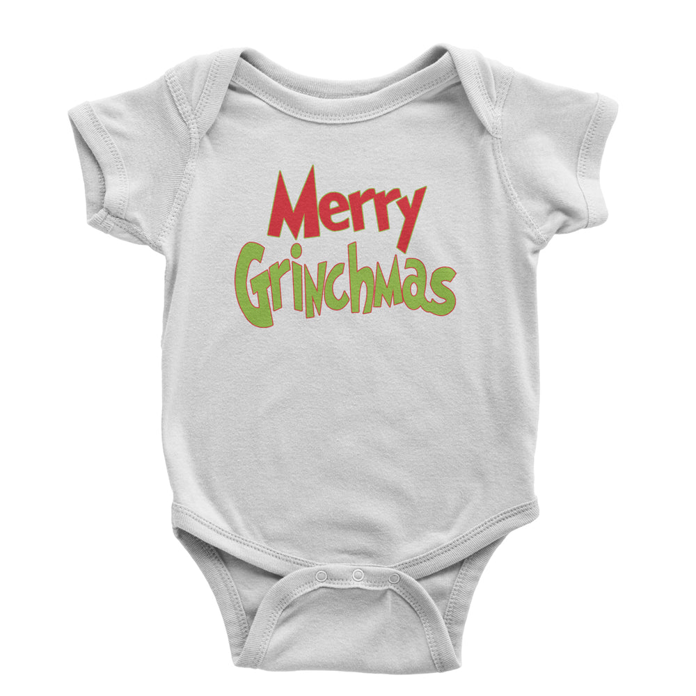 Merry Grinchmas Jolly Merry Christmas Infant One-Piece Romper Bodysuit and Toddler T-shirt White