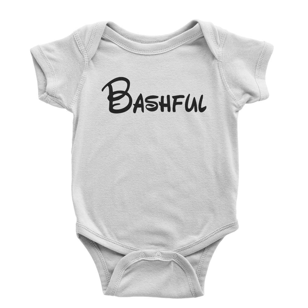 "Bashful" text costume artwork on Infant Baby Rib Bodysuit or Toddler Cotton Jersey T-Shirt