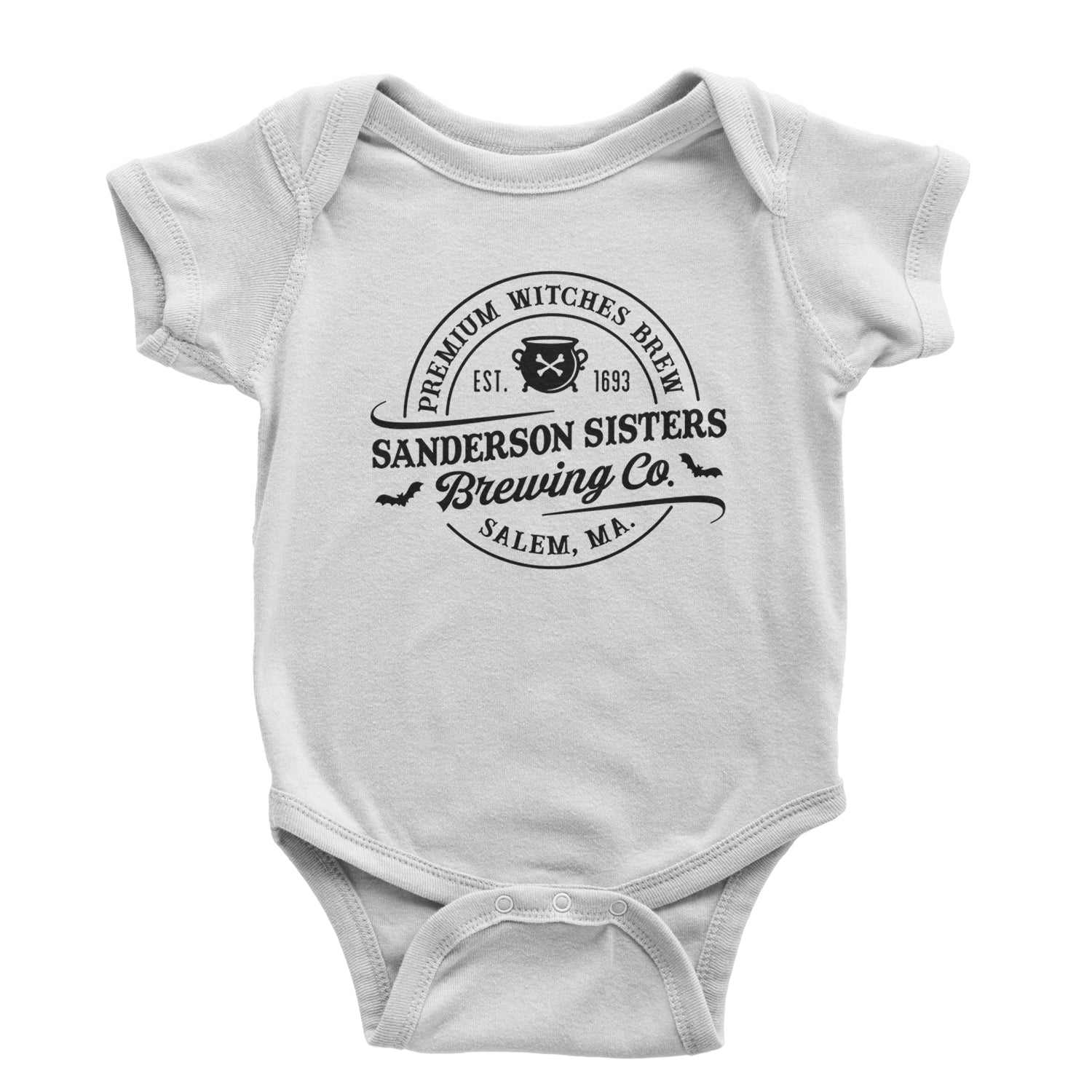 Sanderson Sisters Brewing Company Witches Brew Infant One-Piece Romper Bodysuit and Toddler T-shirt White