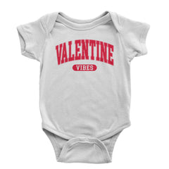 Valentines Vibes Infant One-Piece Romper Bodysuit and Toddler T-shirt White