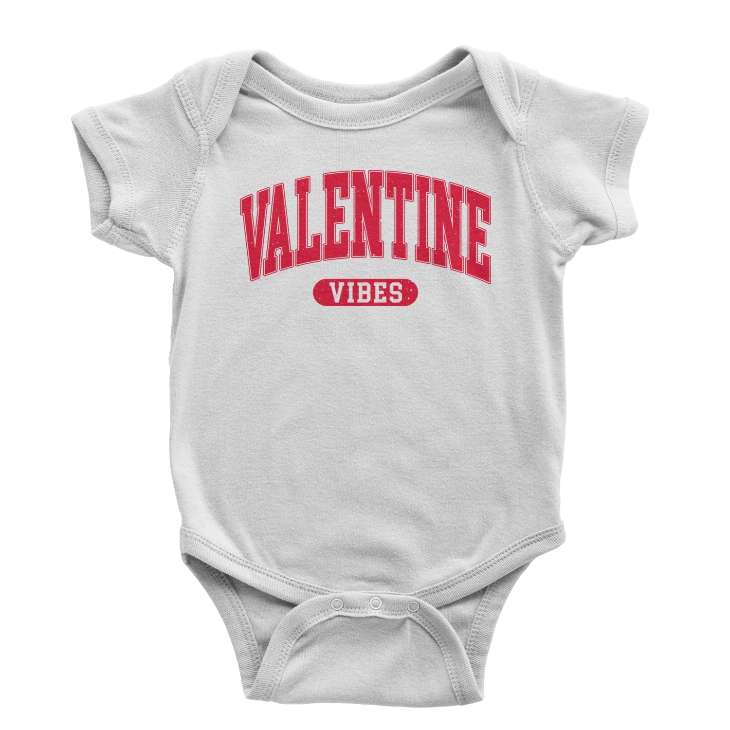 Valentines Vibes Infant One-Piece Romper Bodysuit and Toddler T-shirt White