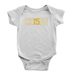 Ch15fs Chief 15 Shirt Infant One-Piece Romper Bodysuit and Toddler T-shirt White