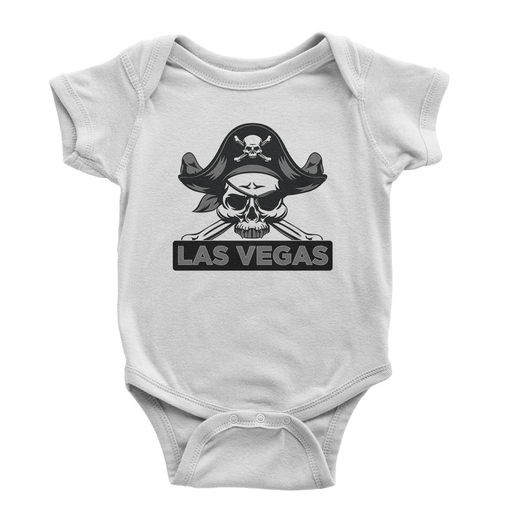 Raider Skull Straight Outta Las Vegas Infant One-Piece Romper Bodysuit and Toddler T-shirt White