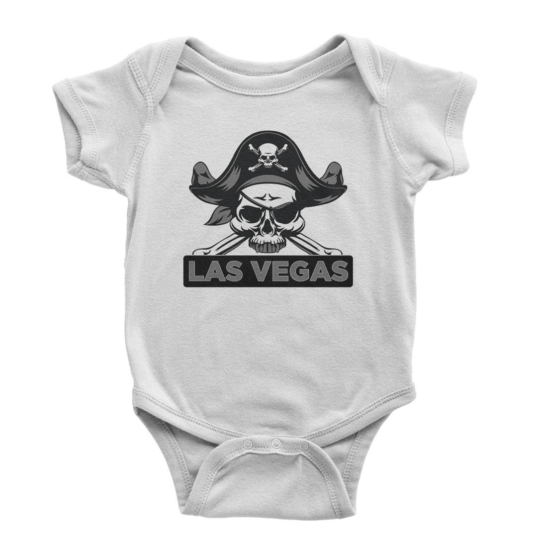 Raider Skull Straight Outta Las Vegas Infant One-Piece Romper Bodysuit and Toddler T-shirt White