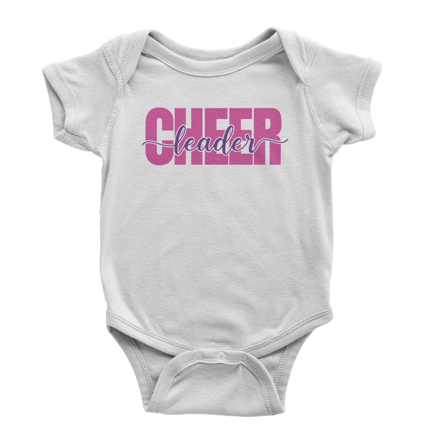 Cheerleader with Scripted Flair Infant One-Piece Romper Bodysuit and Toddler T-shirt Black