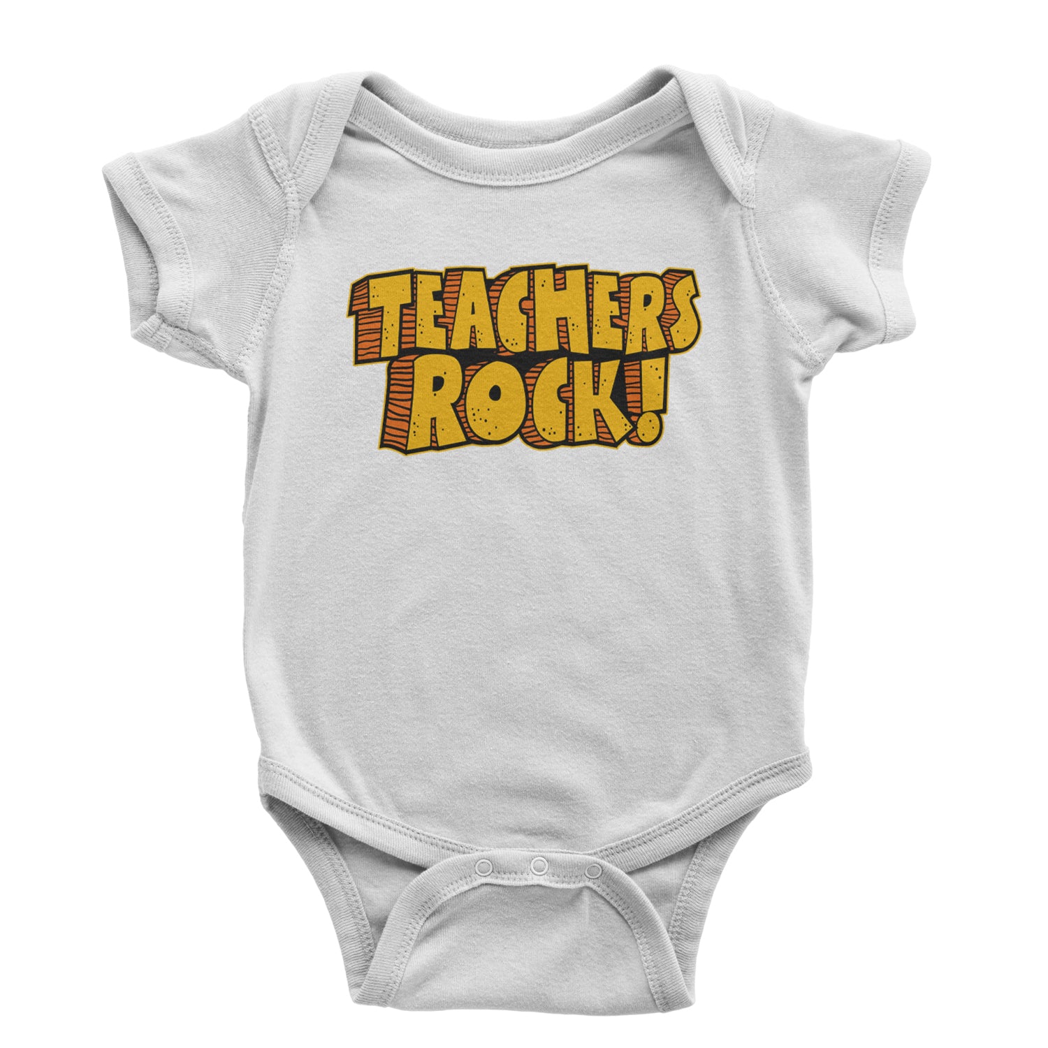 Teachers Rock Retro Infant One-Piece Romper Bodysuit and Toddler T-shirt Black