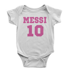 Messi World Soccer Futbol Messiami Infant One-Piece Romper Bodysuit and Toddler T-shirt White
