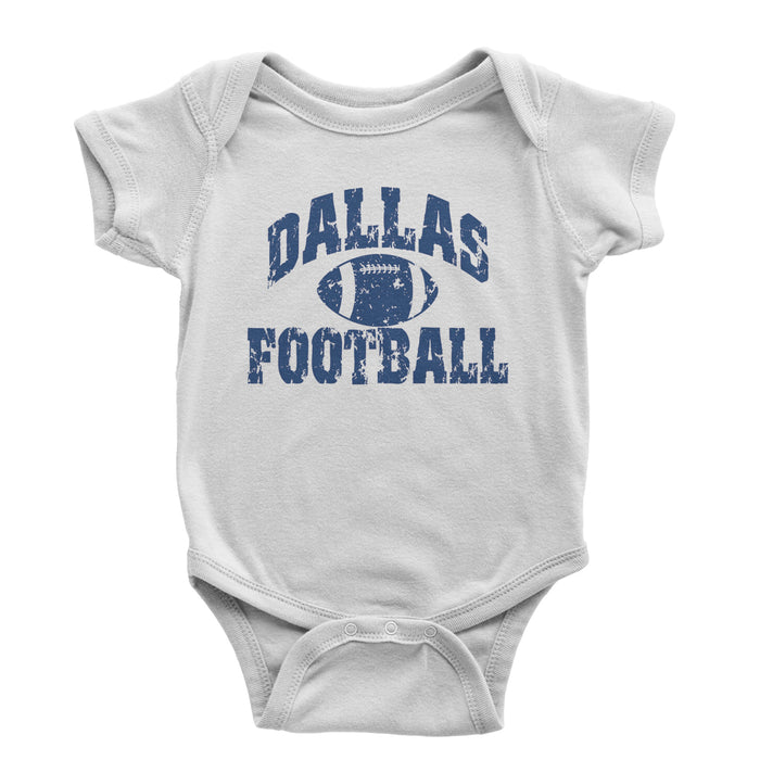 Dallas Distressed Football Infant One-Piece Romper Bodysuit or Toddler T-shirt
