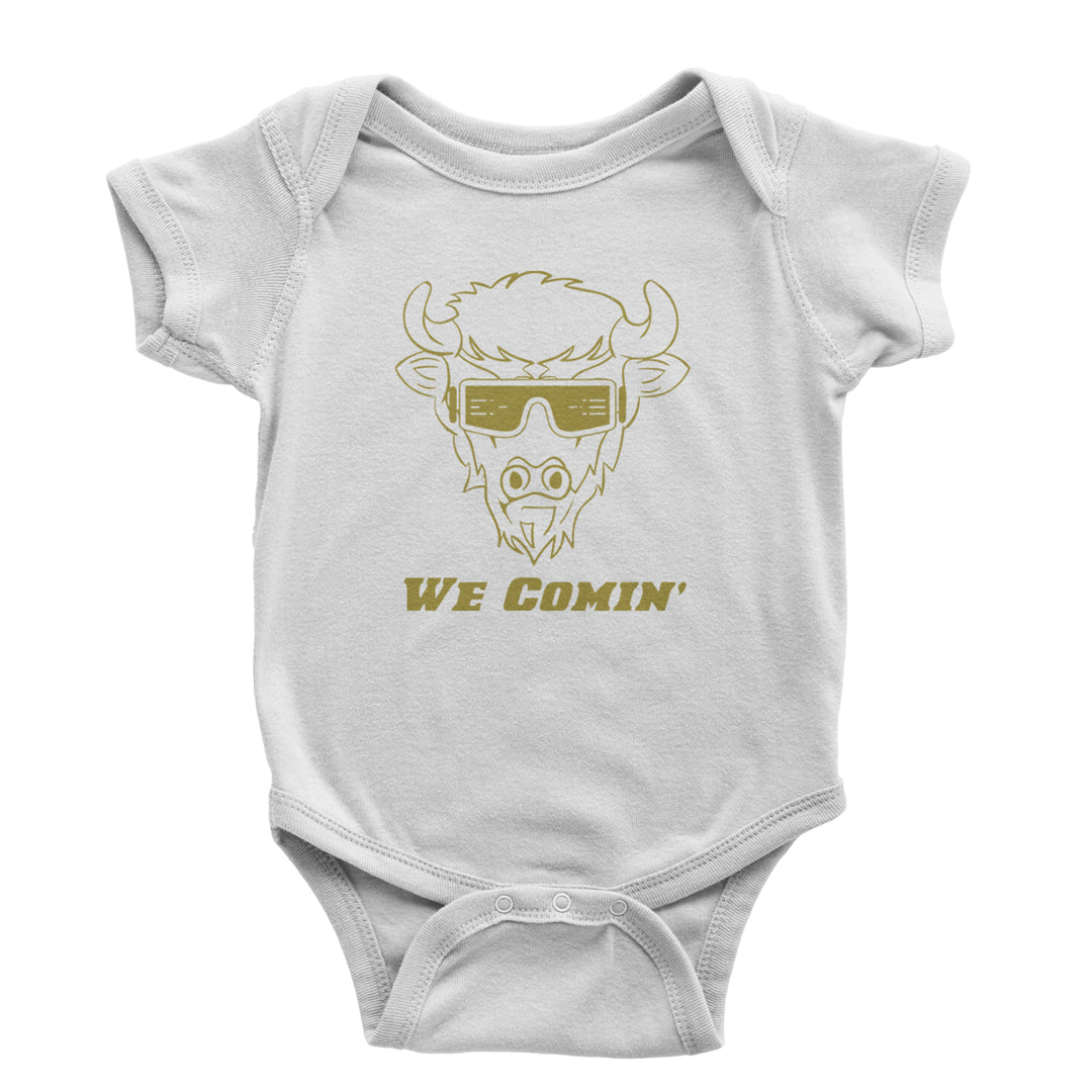 We Coming Coach Prime Colorado Infant One-Piece Romper Bodysuit and Toddler T-shirt White