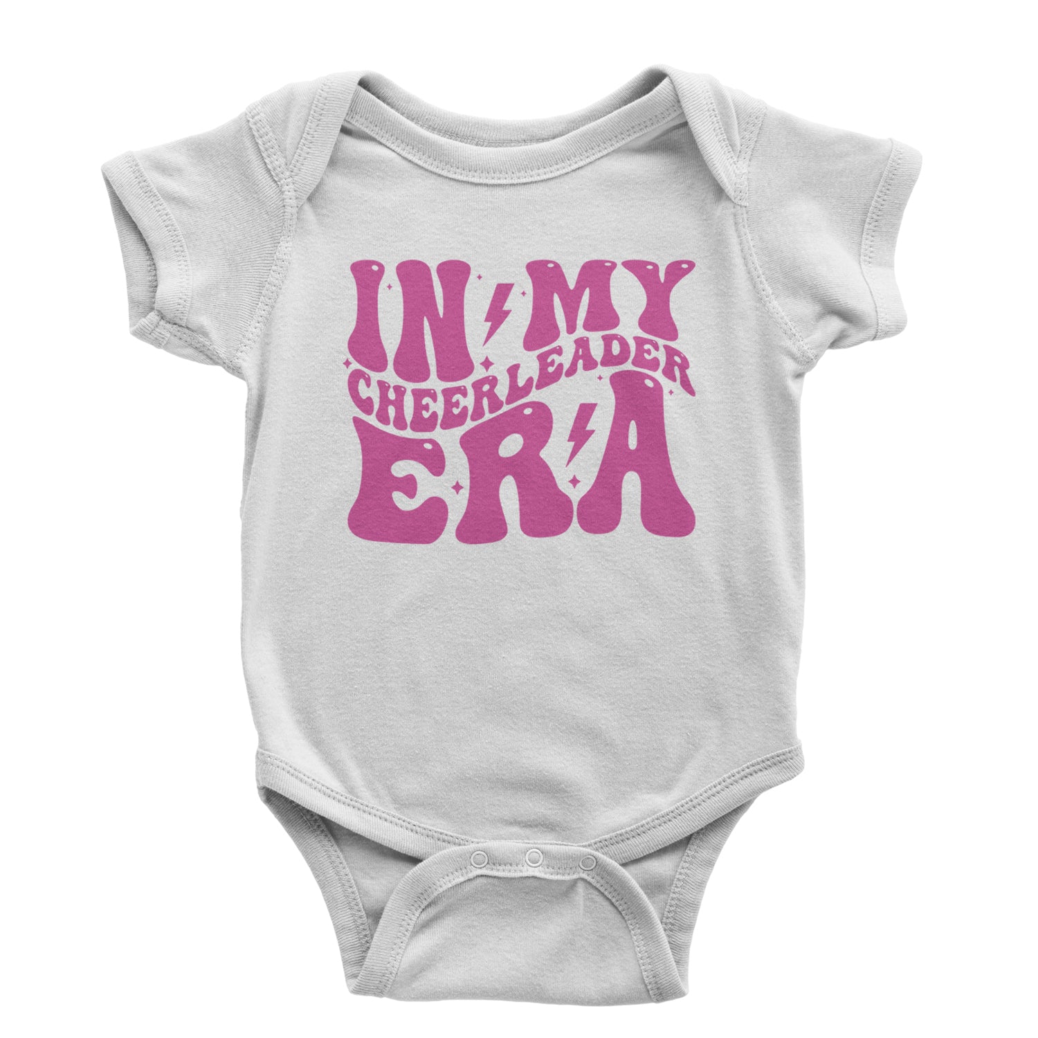 In My Cheerleader Era Infant One-Piece Romper Bodysuit and Toddler T-shirt Black