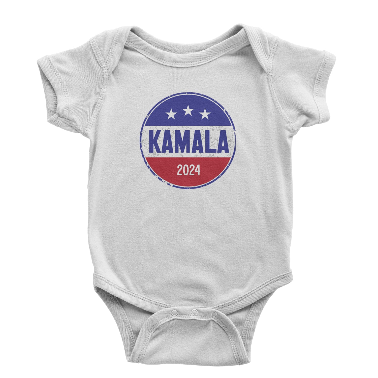 Kamala Badge 2024 - Kamala Harris For President 2024 Infant One-Piece Romper Bodysuit and Toddler T-shirt White