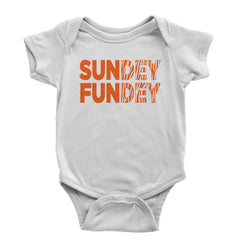 SunDEY FunDEY Sunday FundayInfant One-Piece Romper Bodysuit and Toddler T-shirt White