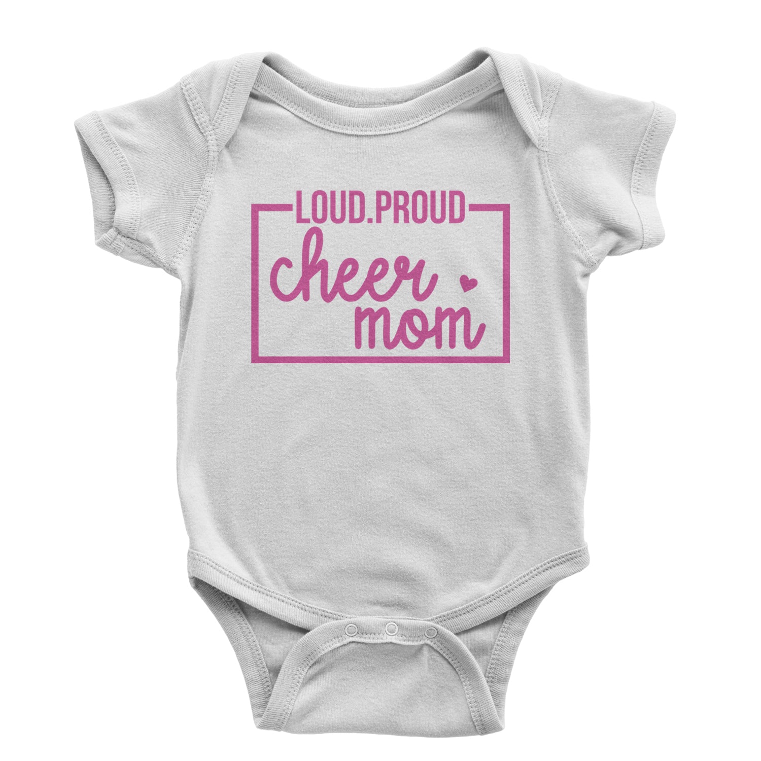 Loud Proud Cheerleader Mom Infant One-Piece Romper Bodysuit and Toddler T-shirt Black