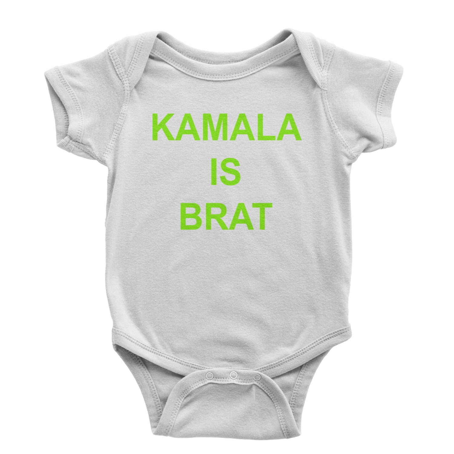 Kamala Is Brat - President Harris 2024 Infant One-Piece Romper Bodysuit and Toddler T-shirt White