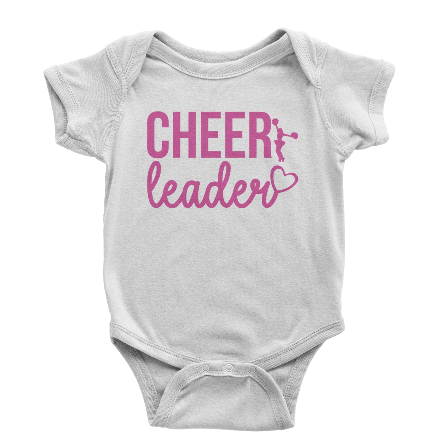 Cheerleader Heart Love Infant One-Piece Romper Bodysuit and Toddler T-shirt Black
