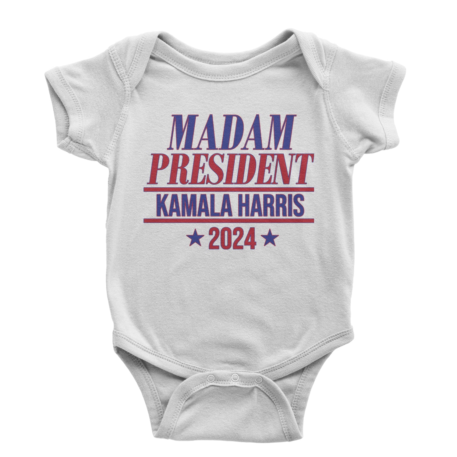 Madam President - Support kamala Harris For President 2024 Infant One-Piece Romper Bodysuit and Toddler T-shirt White