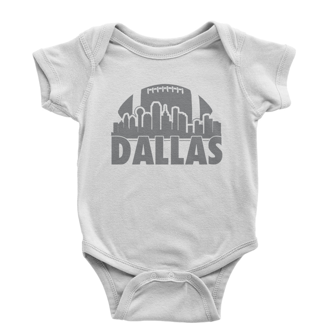 Dallas Texas Skyline Infant One-Piece Romper Bodysuit and Toddler T-shirt White