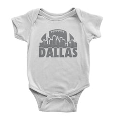 Dallas Texas Skyline Infant One-Piece Romper Bodysuit and Toddler T-shirt White