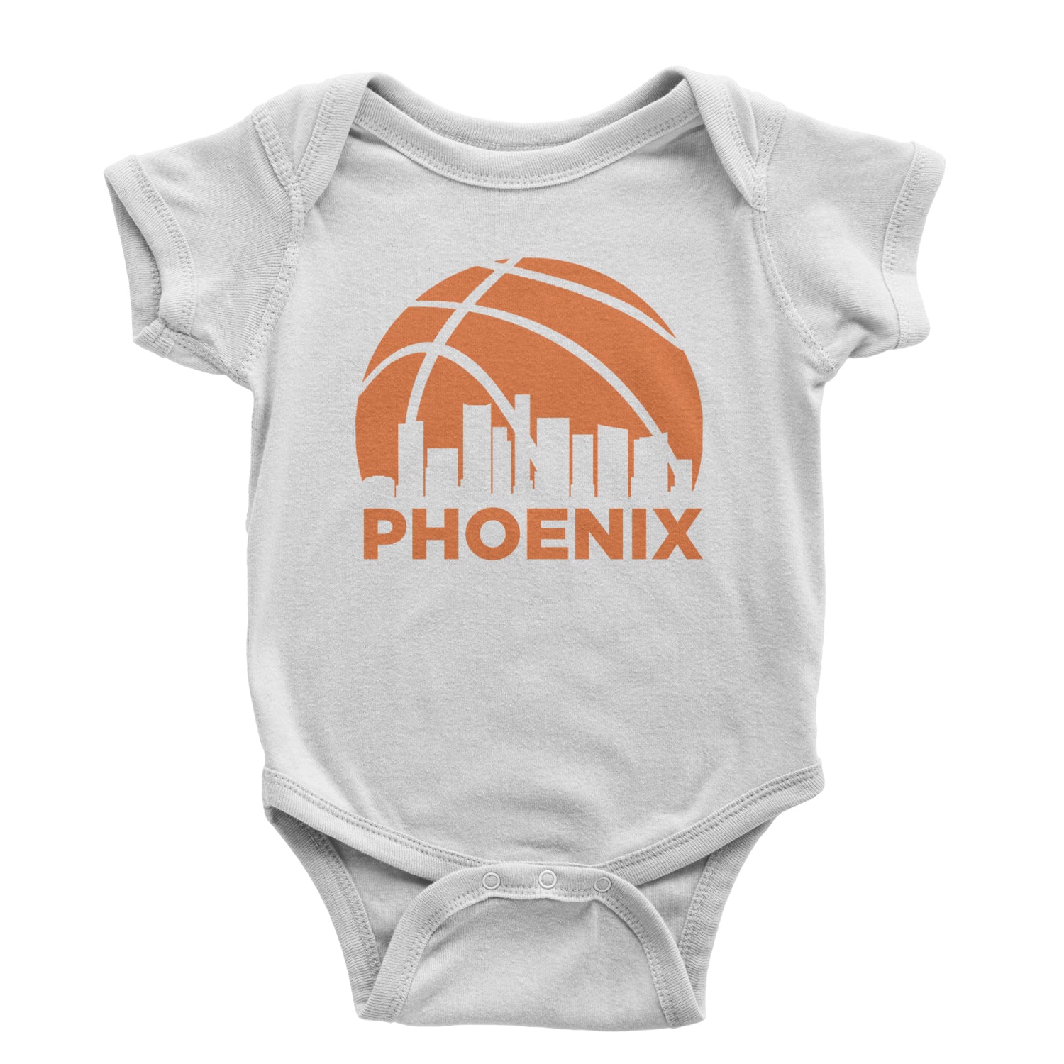 Phoenix Basketball Sunset City Skyline Infant One-Piece Romper Bodysuit and Toddler T-shirt White