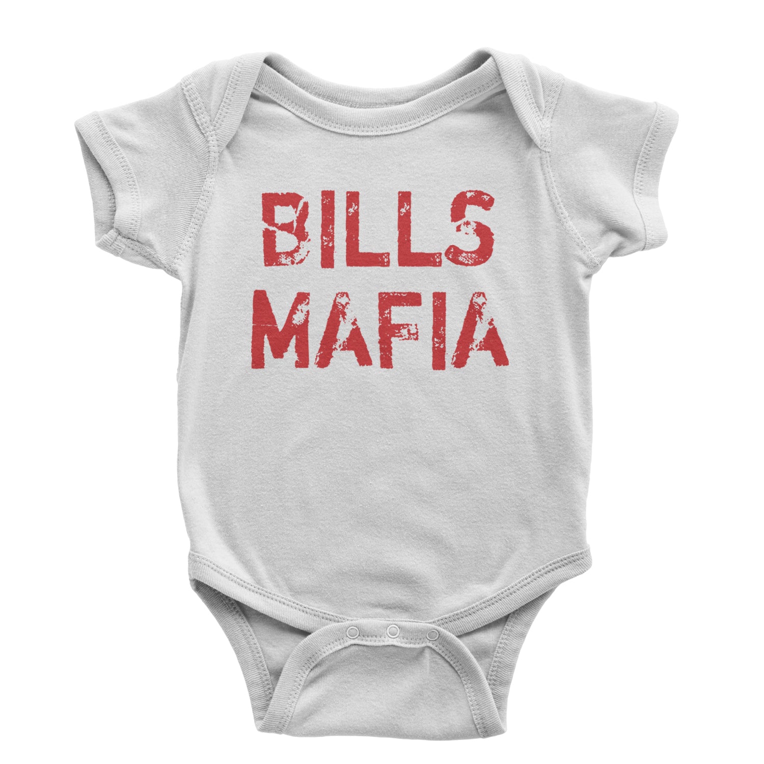 Distressed Bills Mafia Football Infant One-Piece Romper Bodysuit and Toddler T-shirt White