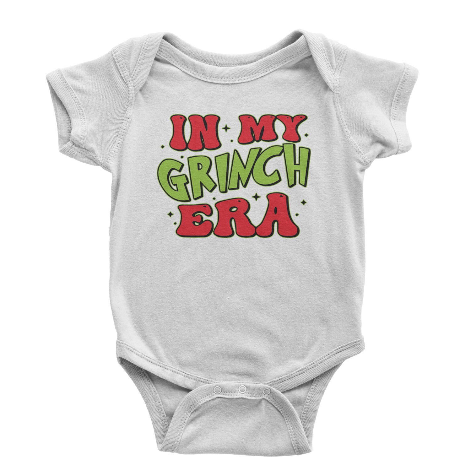 In My Gr-nch Era Jolly Merry Christmas Infant One-Piece Romper Bodysuit and Toddler T-shirt White