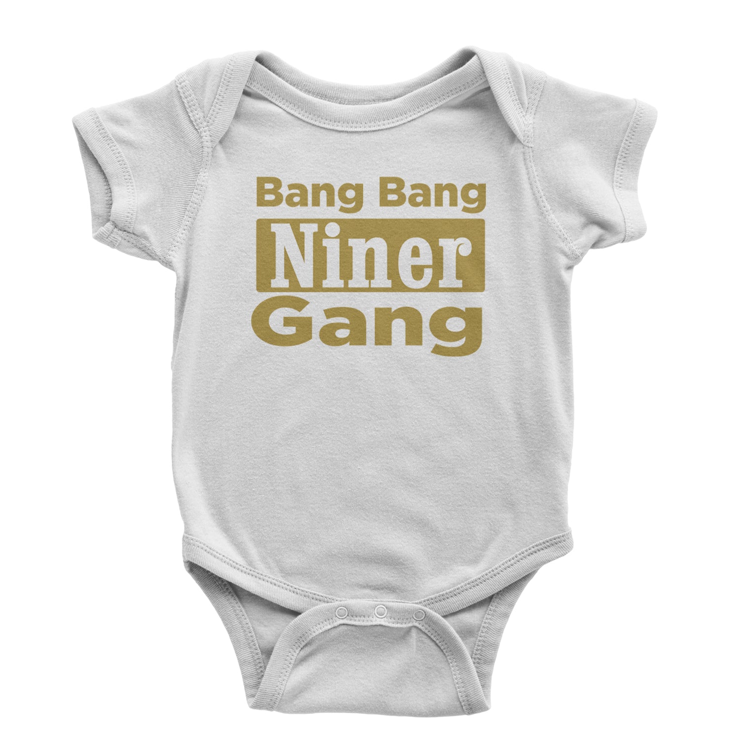 Bang Bang Niner Gang San Francisco Infant One-Piece Romper Bodysuit and Toddler T-shirt Black