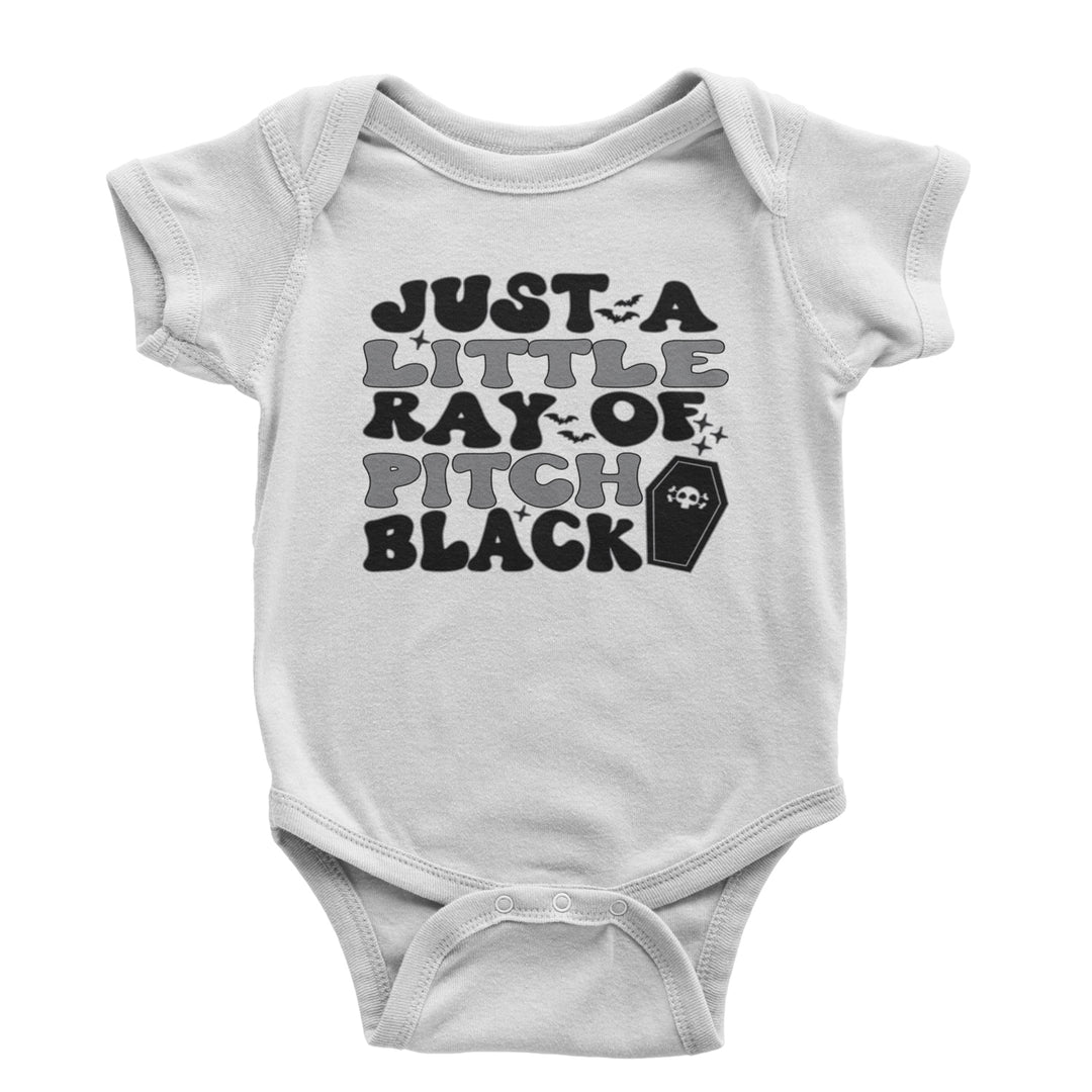 Just A Little Ray of Pitch Black graphic on Onesie and Toddler T-Shirt