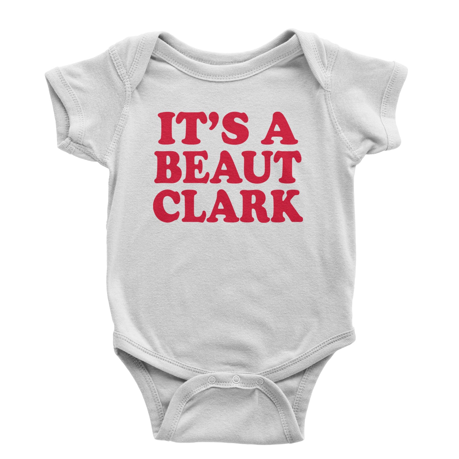 It's a Beaut Clark Festive Christmas Infant One-Piece Romper Bodysuit and Toddler T-shirt White