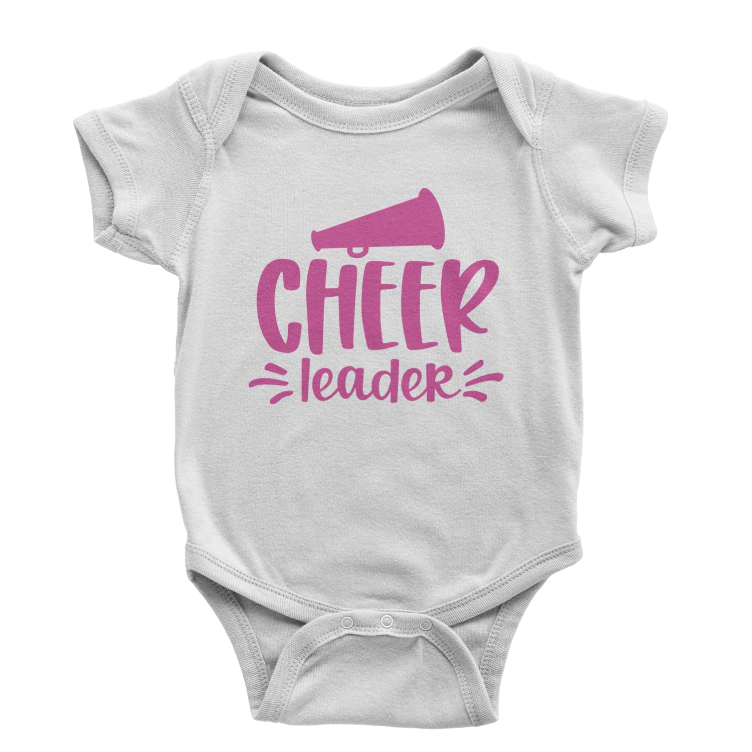 Cheerleader Bullhorn Infant One-Piece Romper Bodysuit and Toddler T-shirt Black