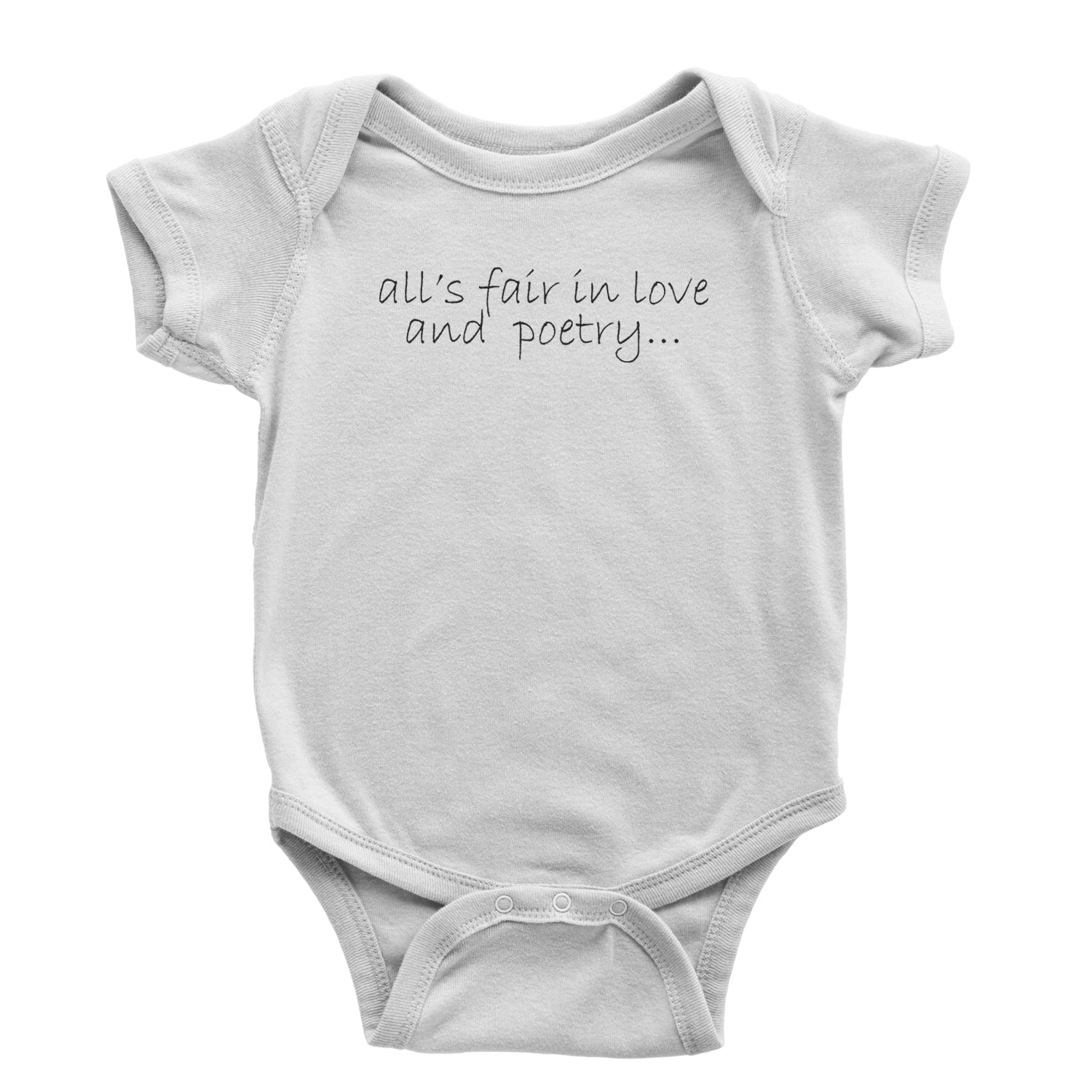 All's Fair In Love And Poetry TTPD Poets Department Infant One-Piece Romper Bodysuit and Toddler T-shirt White