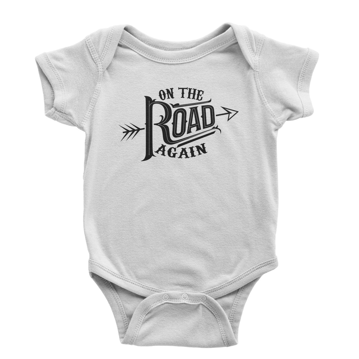 On The Road Again Hippy Country Music Infant One-Piece Romper Bodysuit and Toddler T-shirt White