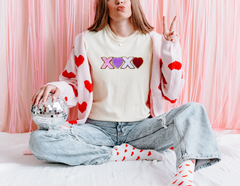 XOXO Chenille Patch Valentines Days Vintage Soft Unisex T-shirt