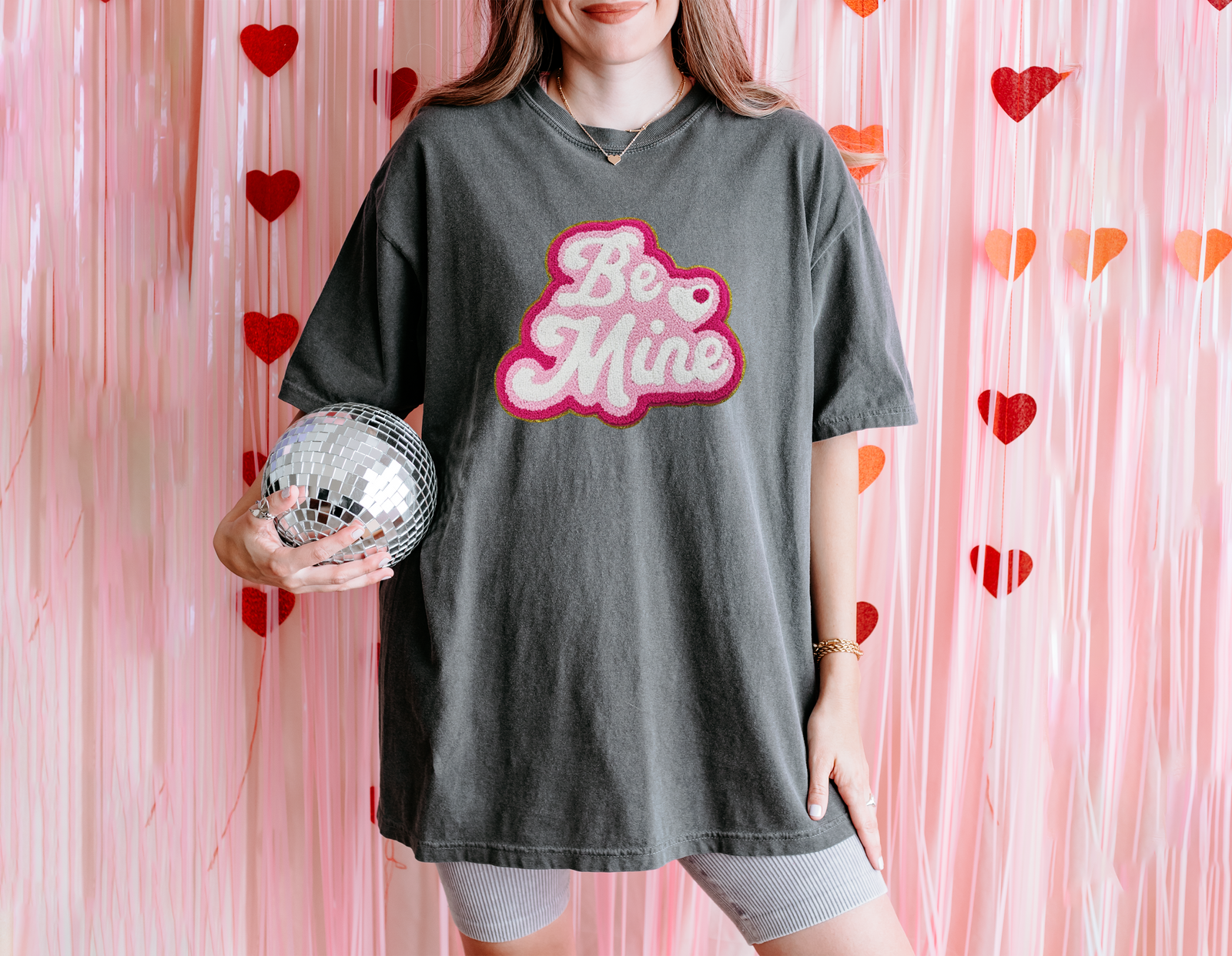 Be Mine Chenille Patch Valentines Days Vintage Soft Unisex T-shirt