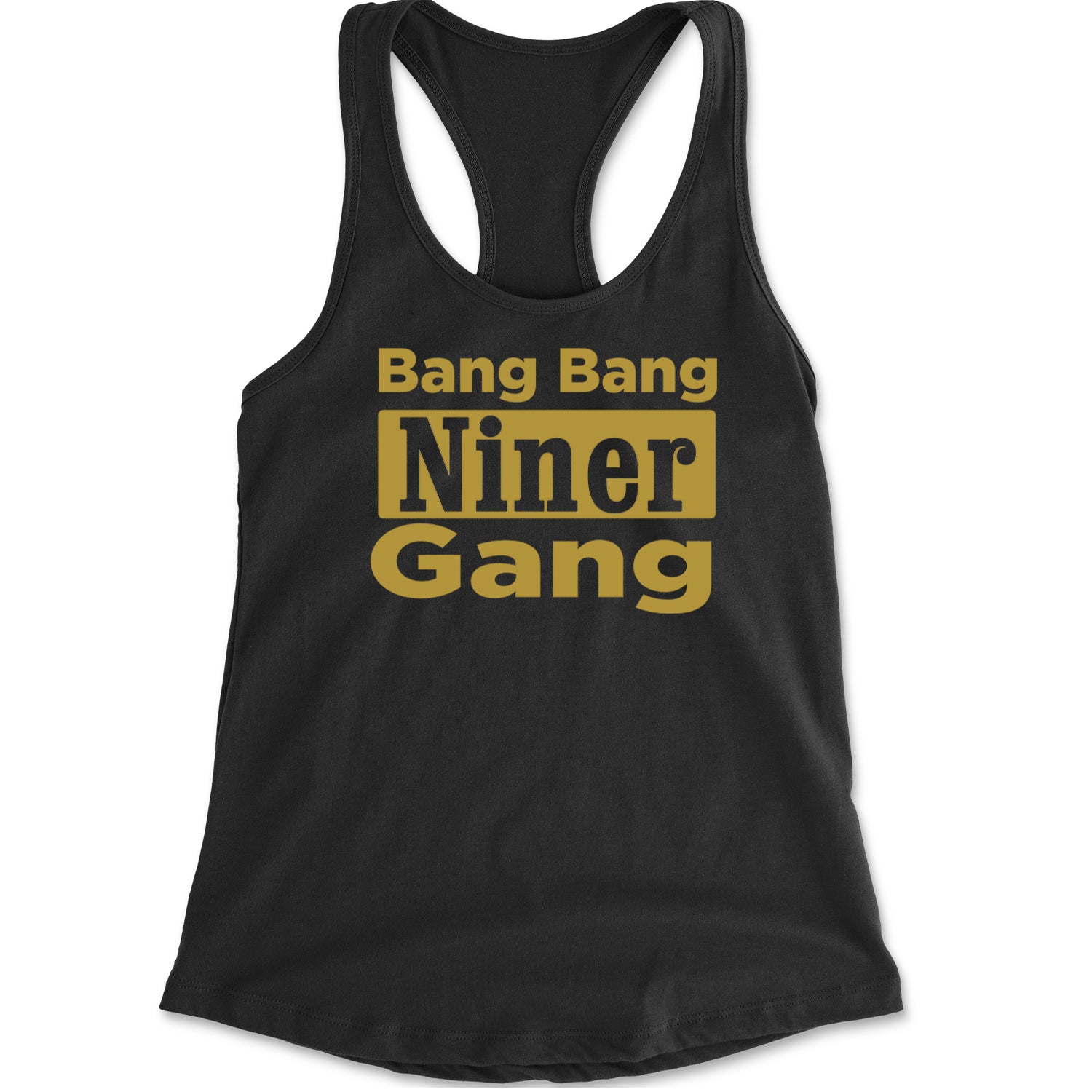 Bang Bang Niner Gang San Francisco Racerback Tank Top for Women Black